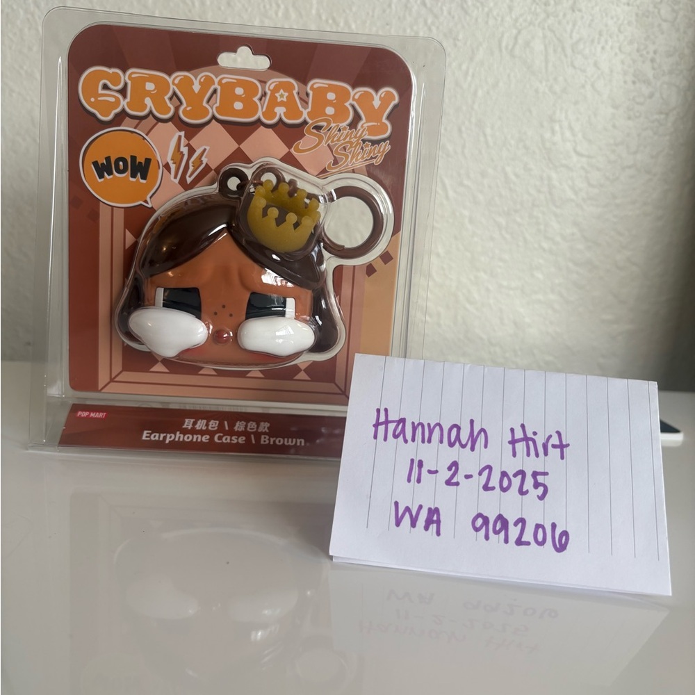 Crybaby Earphone Case in Brown